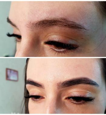 Окрашивание бровей